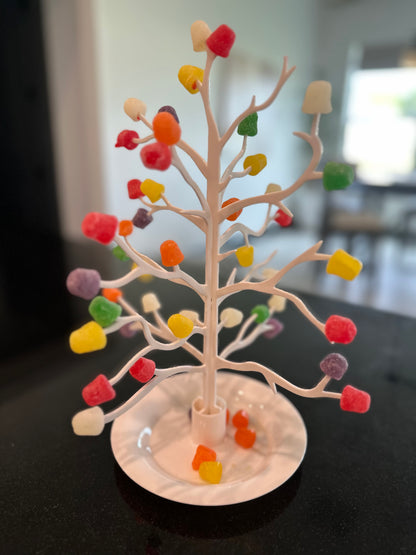 The Grateful Gumdrop Tree® Vintage 13" White Gumdrop Tree, 3-Piece Set, BPA-Free Plastic (Gumdrops Not Included)