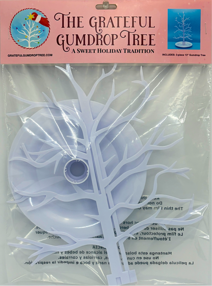 The Grateful Gumdrop Tree® Vintage 13" White Gumdrop Tree, 3-Piece Set, BPA-Free Plastic (Gumdrops Not Included)