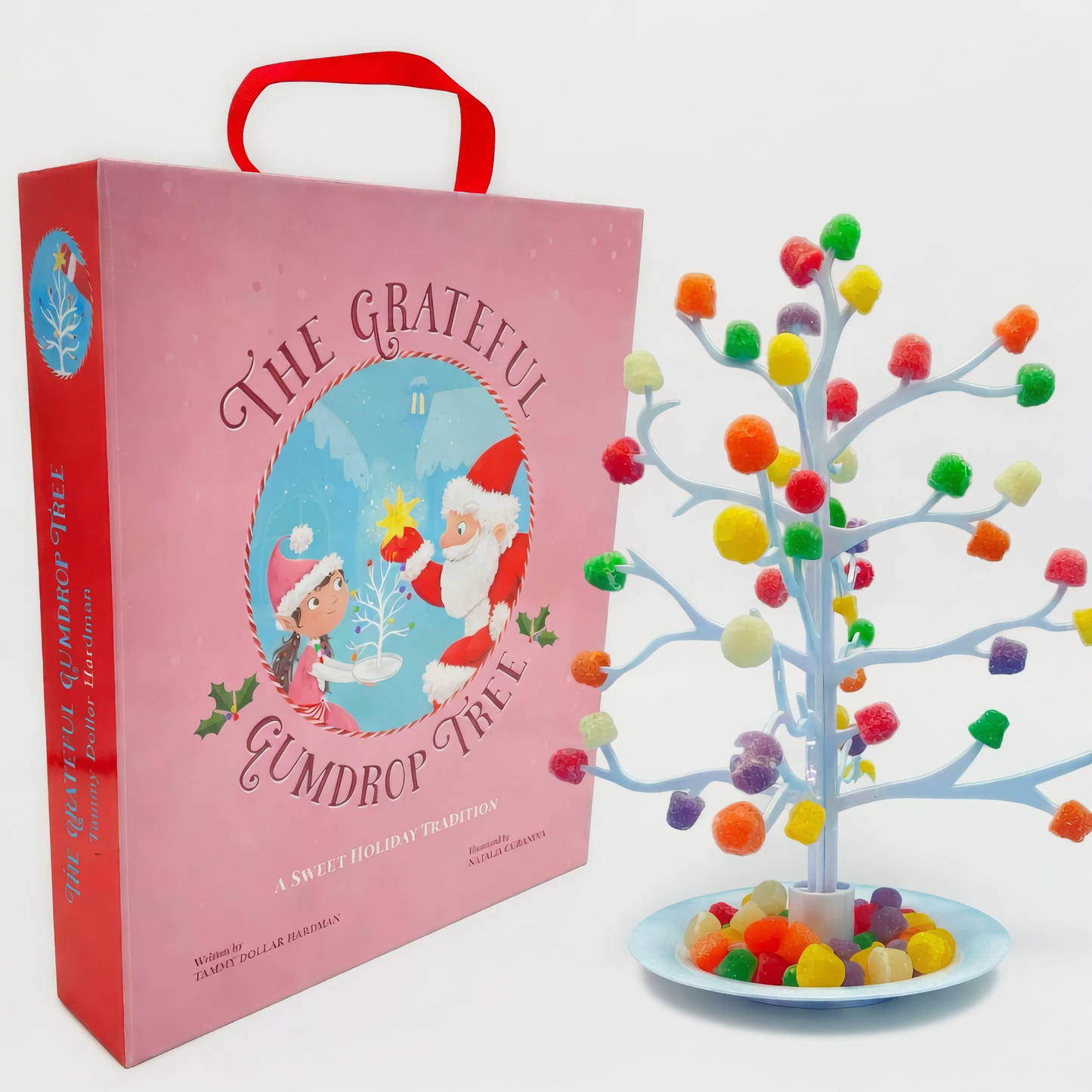 The Grateful Gumdrop Tree® Vintage 13" White Gumdrop Tree, 3-Piece Set, BPA-Free Plastic (Gumdrops Not Included)